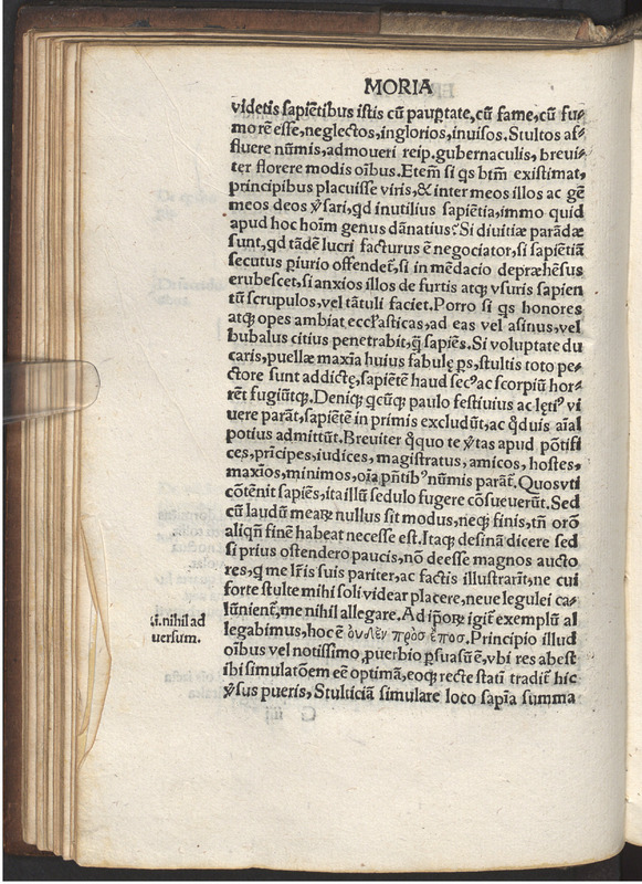 Moriae encomivm Erasmi Roterodami declamatio