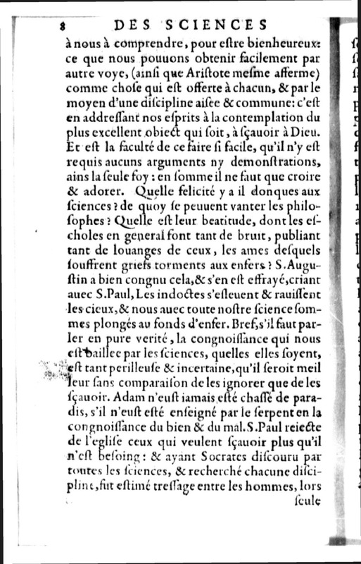Declamation sur l'incertitude, vanité et abus des sciences Declamation sur l'incertitude, vanité et abus des sciences