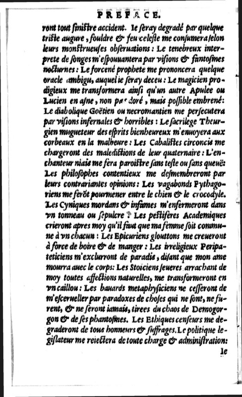 Declamation sur l'incertitude, vanité et abus des sciences