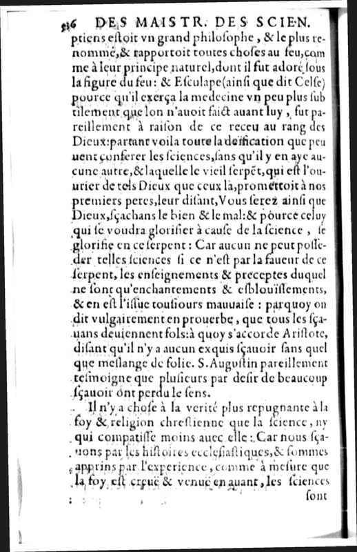 Declamation sur l'incertitude, vanité et abus des sciences