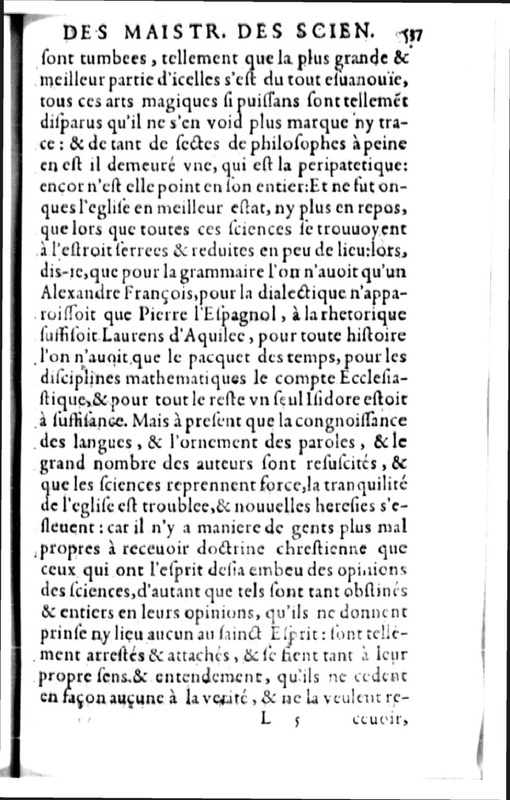 Declamation sur l'incertitude, vanité et abus des sciences