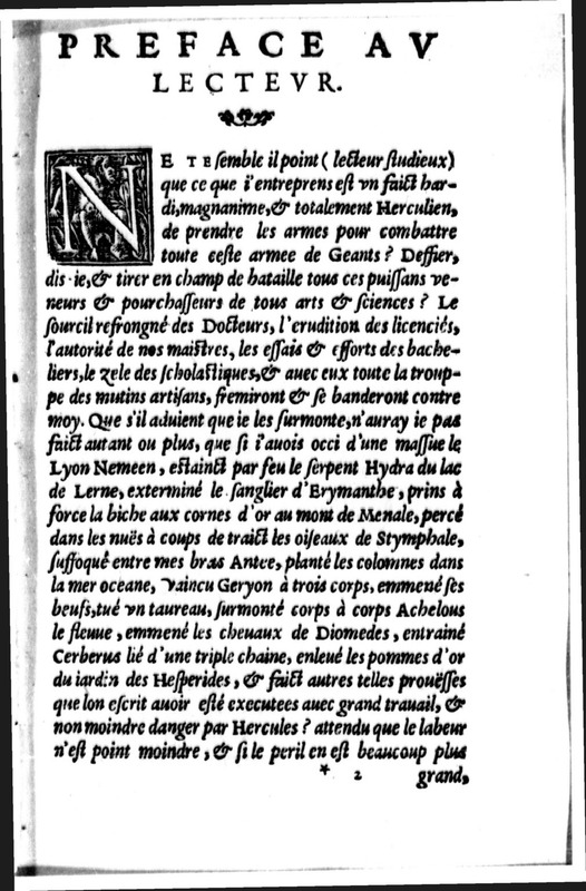 Declamation sur l'incertitude, vanité et abus des sciences