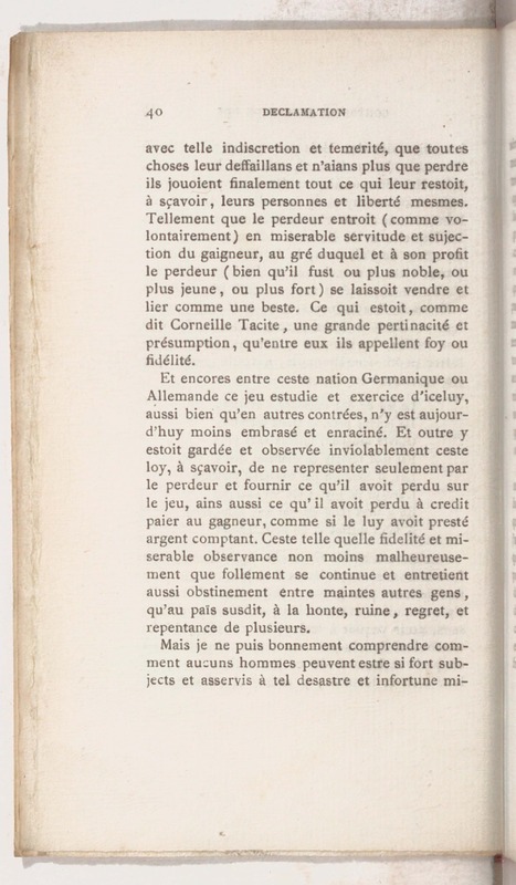 Trois déclamations esquelles l'Ivrongne, le Putier et le Joueur de Dez débattent Trois déclamations esquelles l'Ivrongne, le Putier et le Joueur de Dez débattent