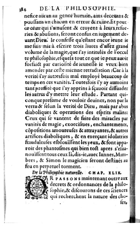 Declamation sur l'incertitude, vanité et abus des sciences