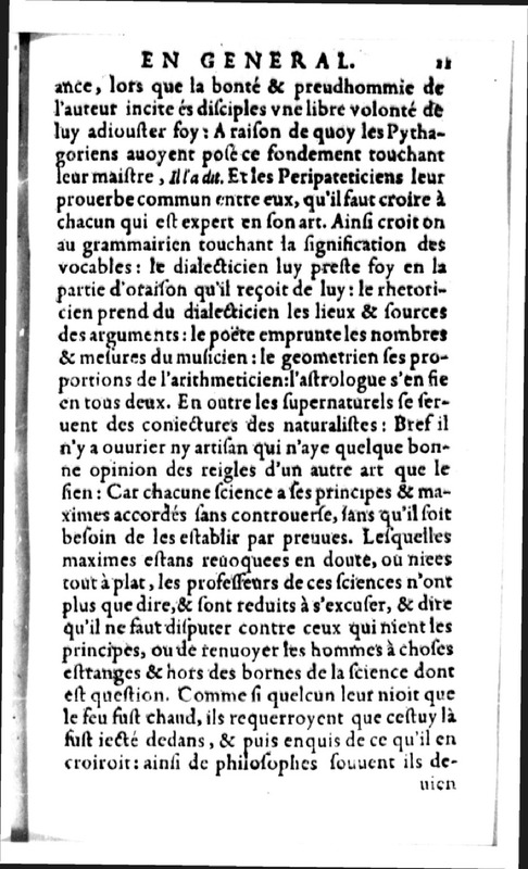 Declamation sur l'incertitude, vanité et abus des sciences