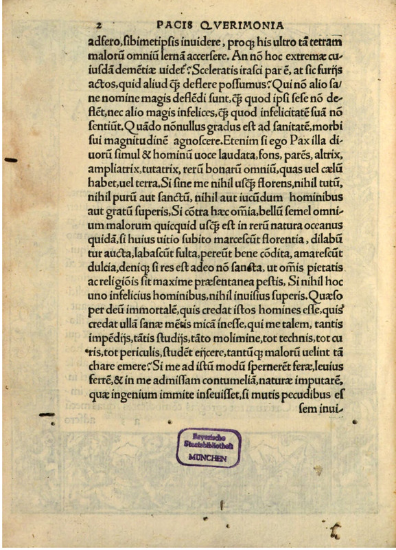 Querela Pacis Undique Gentium Eiectae Profligataeque