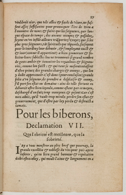 Paradoxes, ce sont propos contre la commune opinion, debatuz en forme de declamations forenses