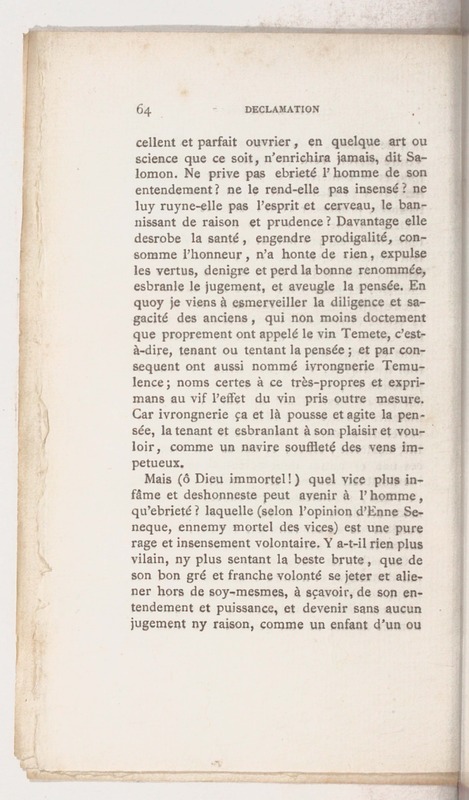 Trois déclamations esquelles l'Ivrongne, le Putier et le Joueur de Dez débattent Trois déclamations esquelles l'Ivrongne, le Putier et le Joueur de Dez débattent