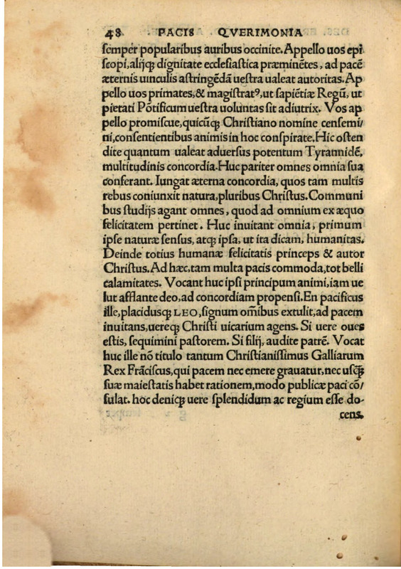 Querela Pacis Undique Gentium Eiectae Profligataeque