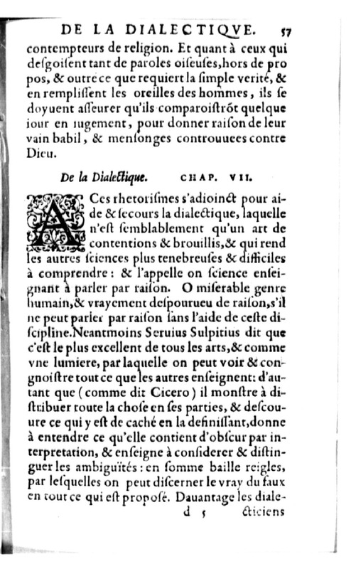 Declamation sur l'incertitude, vanité et abus des sciences