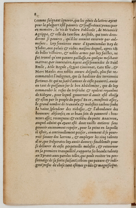 Paradoxes, ce sont propos contre la commune opinion, debatuz en forme de declamations forenses