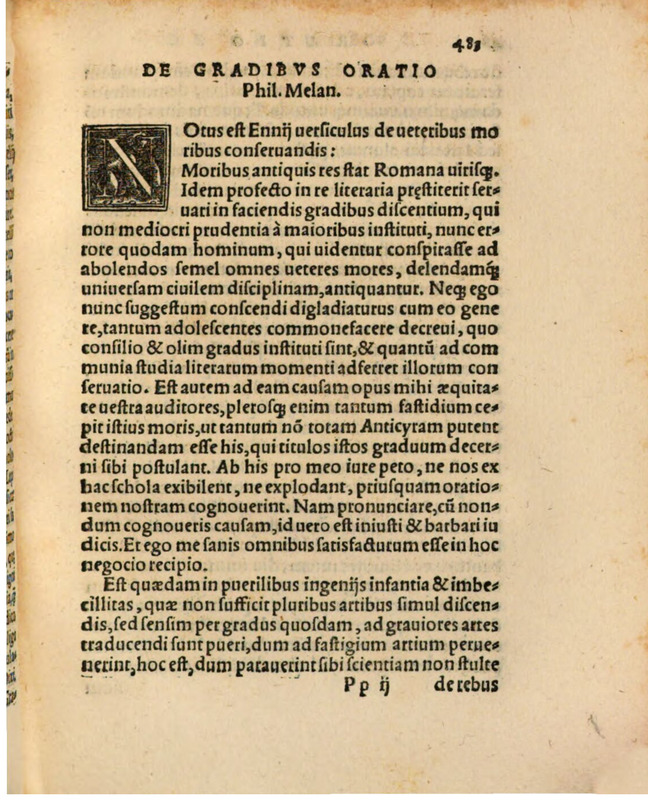 Liber Selectarum Declamationum Philippi Melanthonis