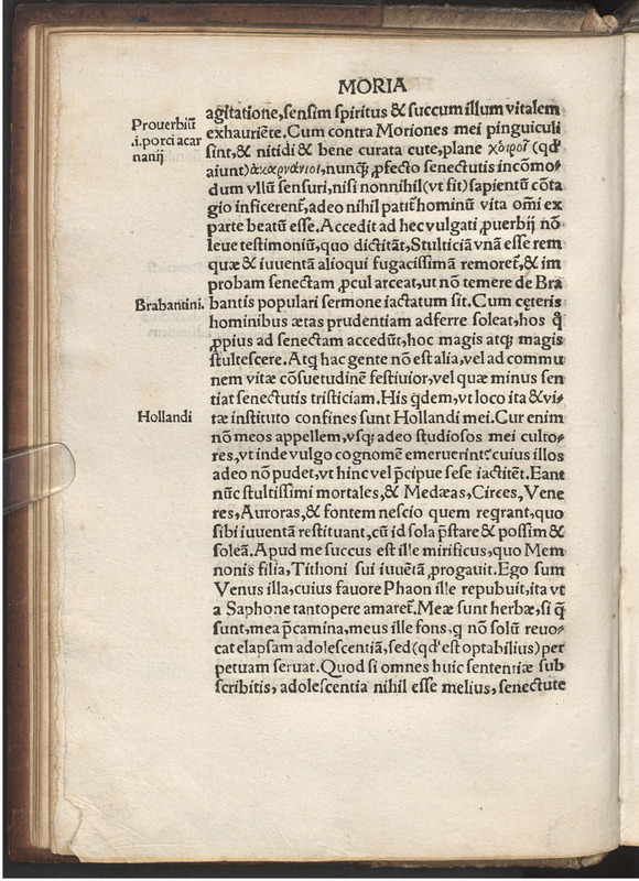 Moriae encomivm Erasmi Roterodami declamatio