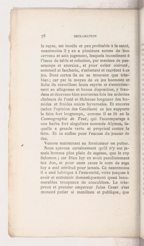 Trois déclamations esquelles l'Ivrongne, le Putier et le Joueur de Dez débattent Trois déclamations esquelles l'Ivrongne, le Putier et le Joueur de Dez débattent