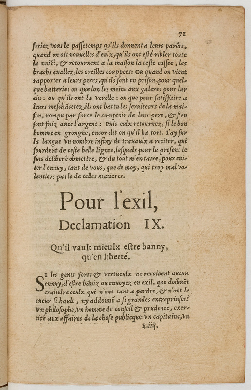 Paradoxes, ce sont propos contre la commune opinion, debatuz en forme de declamations forenses