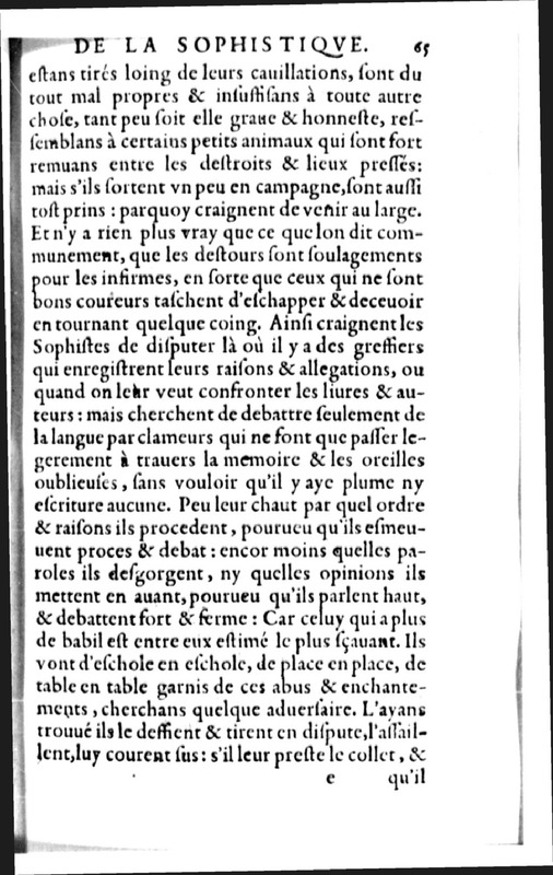 Declamation sur l'incertitude, vanité et abus des sciences