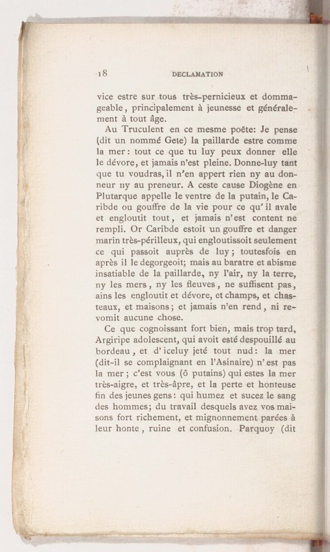 Trois déclamations esquelles l'Ivrongne, le Putier et le Joueur de Dez débattent Trois déclamations esquelles l'Ivrongne, le Putier et le Joueur de Dez débattent
