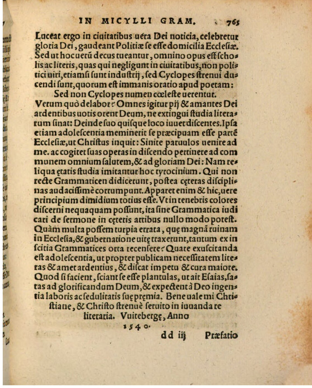 Liber Selectarum Declamationum Philippi Melanthonis