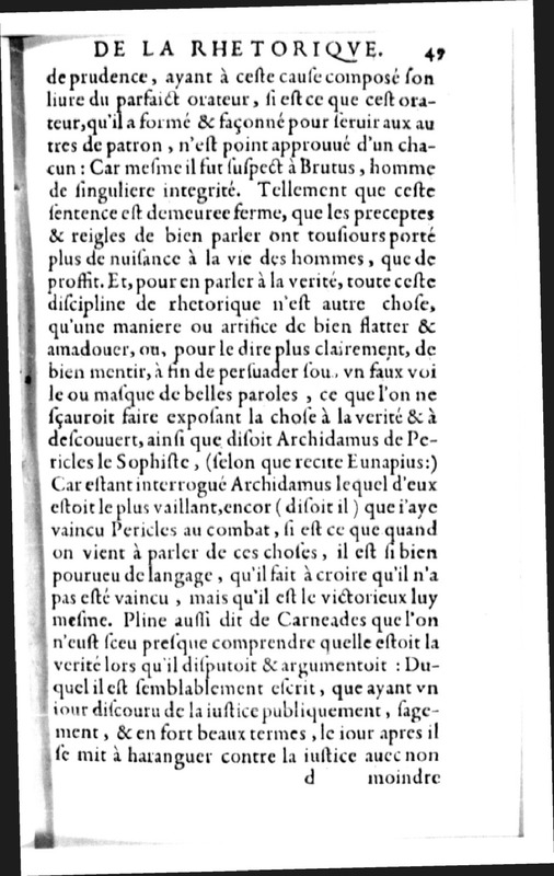 Declamation sur l'incertitude, vanité et abus des sciences