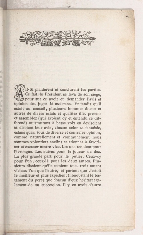 Trois déclamations esquelles l'Ivrongne, le Putier et le Joueur de Dez débattent Trois déclamations esquelles l'Ivrongne, le Putier et le Joueur de Dez débattent