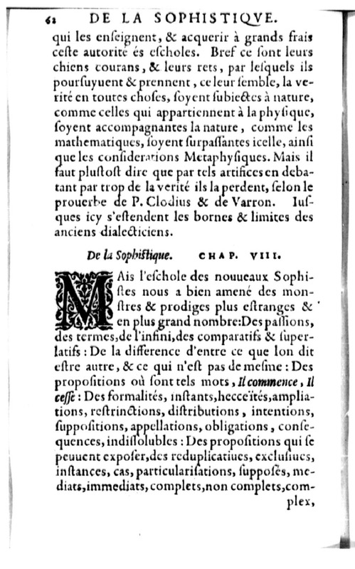 Declamation sur l'incertitude, vanité et abus des sciences