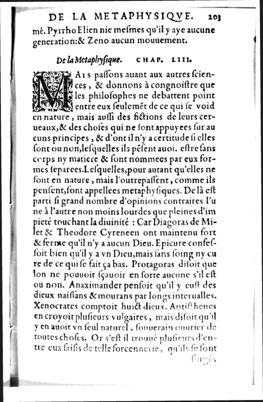 Declamation sur l'incertitude, vanité et abus des sciences