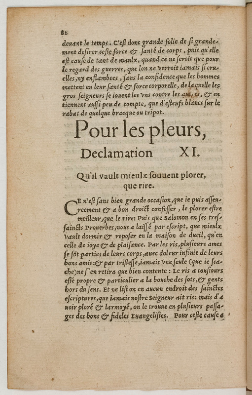 Paradoxes, ce sont propos contre la commune opinion, debatuz en forme de declamations forenses