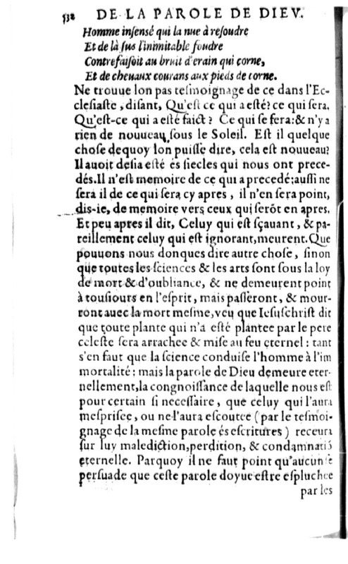 Declamation sur l'incertitude, vanité et abus des sciences
