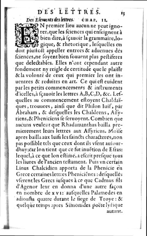 Declamation sur l'incertitude, vanité et abus des sciences