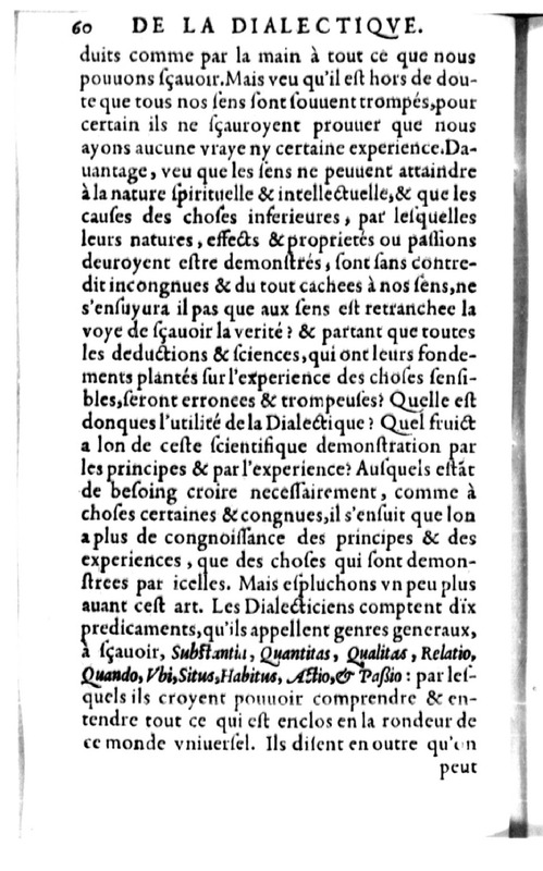 Declamation sur l'incertitude, vanité et abus des sciences