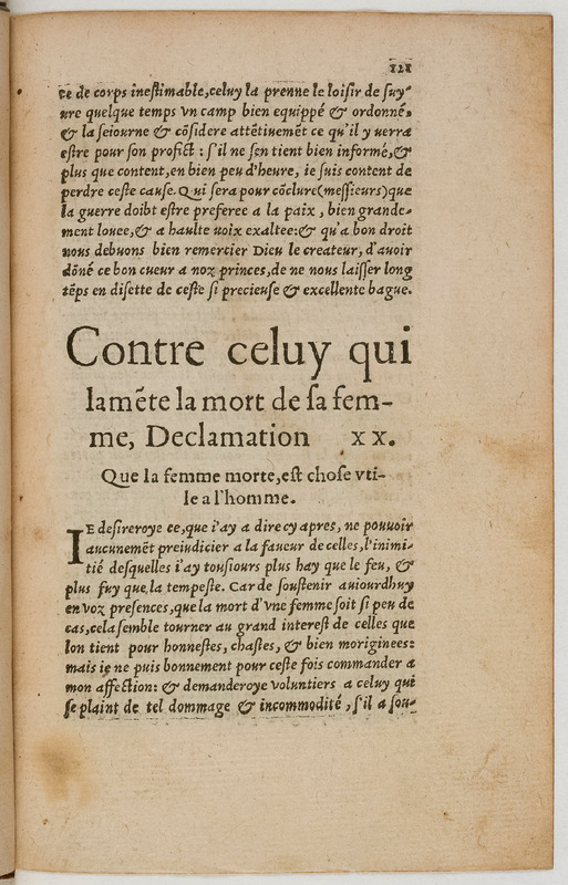 Paradoxes, ce sont propos contre la commune opinion, debatuz en forme de declamations forenses