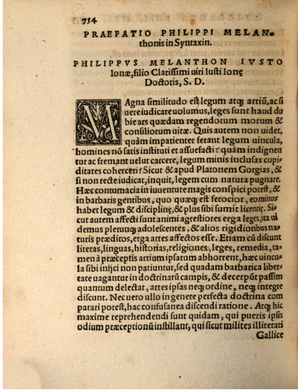 Liber Selectarum Declamationum Philippi Melanthonis