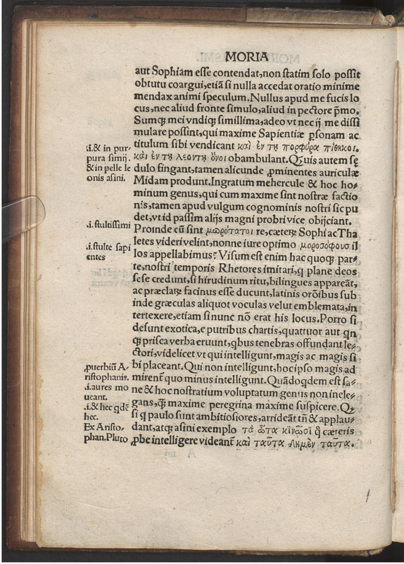 Moriae encomivm Erasmi Roterodami declamatio