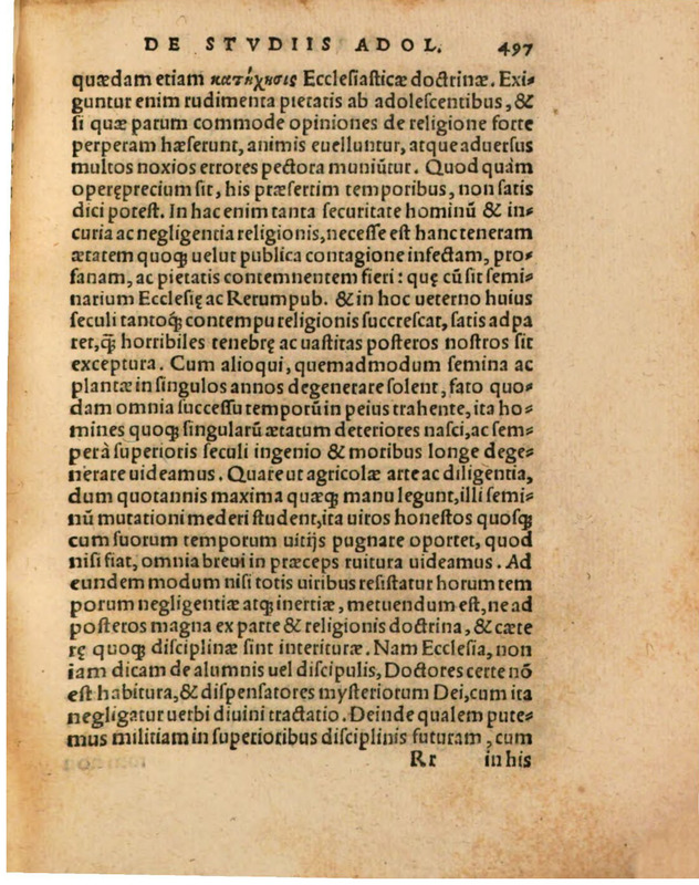 Liber Selectarum Declamationum Philippi Melanthonis