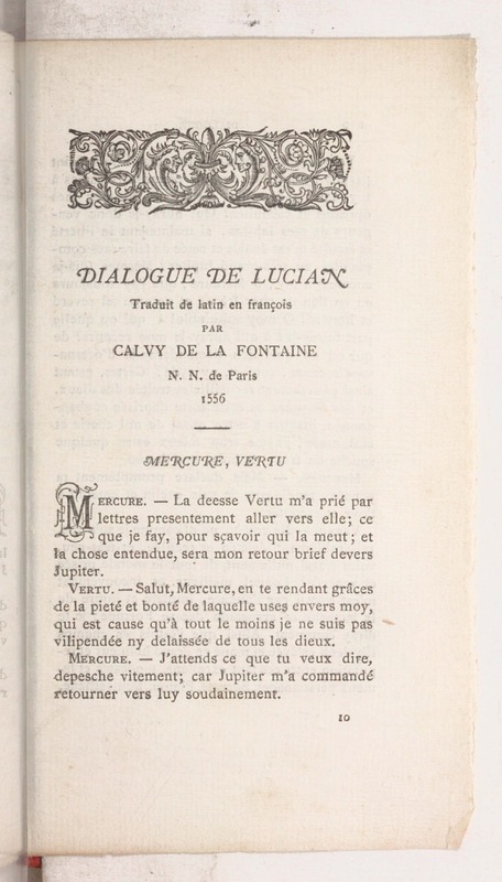 Trois déclamations esquelles l'Ivrongne, le Putier et le Joueur de Dez débattent Trois déclamations esquelles l'Ivrongne, le Putier et le Joueur de Dez débattent