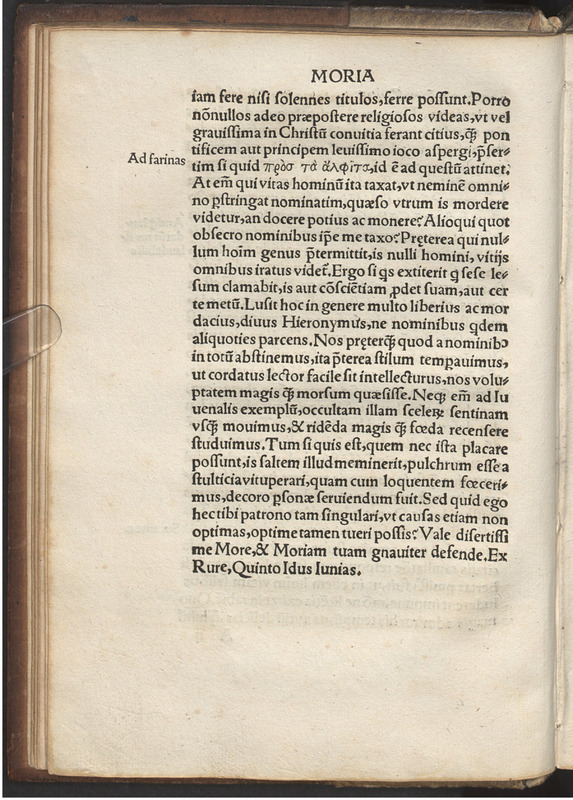 Moriae encomivm Erasmi Roterodami declamatio