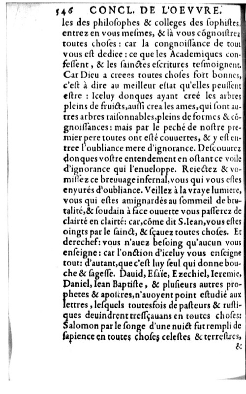 Declamation sur l'incertitude, vanité et abus des sciences