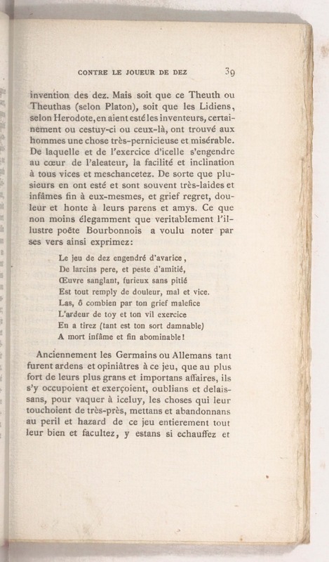 Trois déclamations esquelles l'Ivrongne, le Putier et le Joueur de Dez débattent Trois déclamations esquelles l'Ivrongne, le Putier et le Joueur de Dez débattent