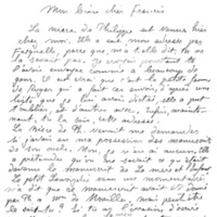 Lettre de Marguerite Audoux à Francis Jourdain