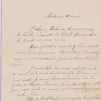Lettre de Rose Barberousse à Marguerite Audoux