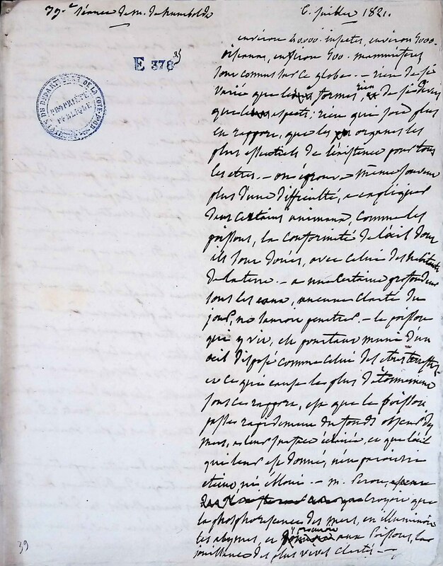 Cours privé de philosophie naturelle donné par Alexander von Humboldt ; 1820-1822 Cours privé de philosophie naturelle donné par Alexander von Humboldt ; 1820-1822