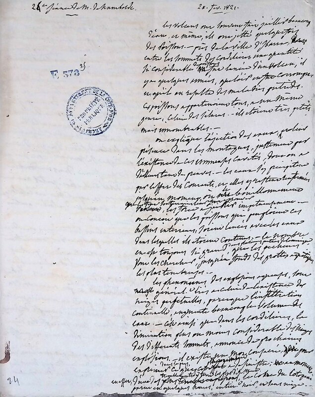 Cours privé de philosophie naturelle donné par Alexander von Humboldt ; 1820-1822 Cours privé de philosophie naturelle donné par Alexander von Humboldt ; 1820-1822