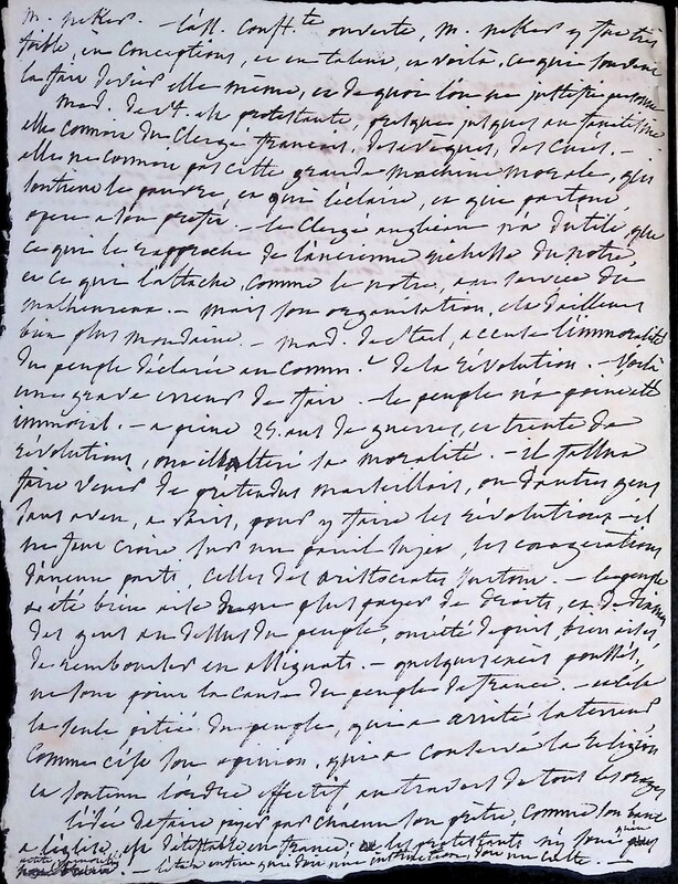 Ouvrage de Mme de Stael sur la révolution Ouvrage de Mme de Stael sur la révolution