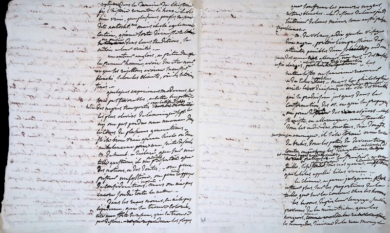 Cours privé de philosophie naturelle donné par Alexander von Humboldt ; 1820-1822