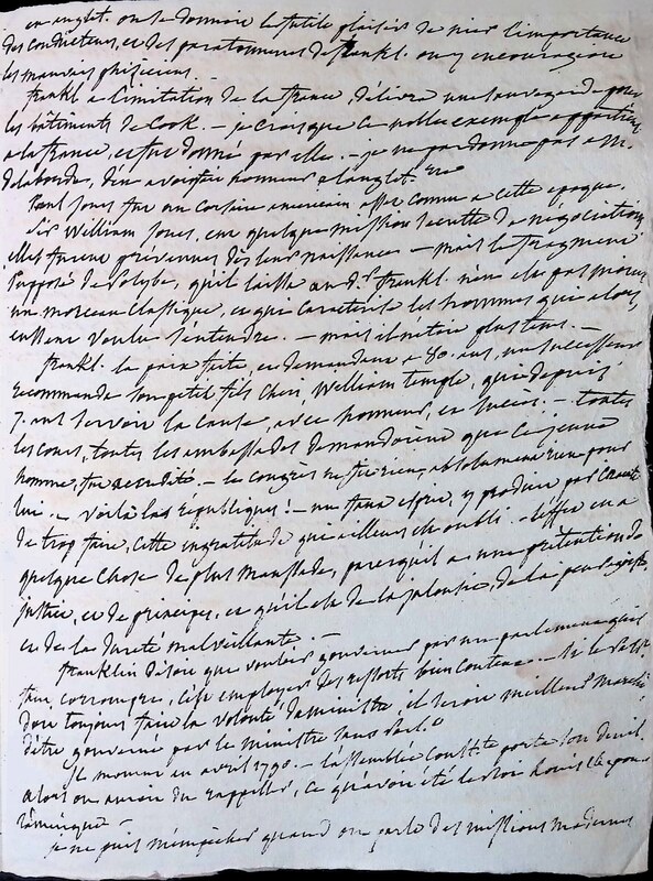 Mémoires de Franklin publiées par M. William Temple Franklin son petit-fils.