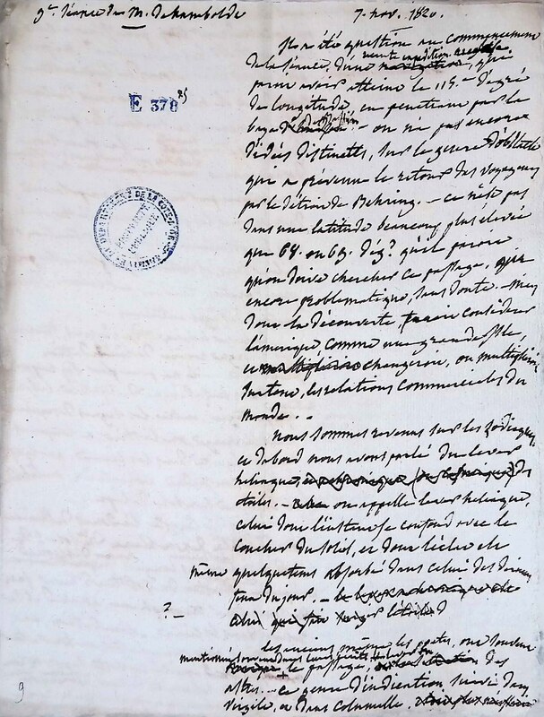 Cours privé de philosophie naturelle donné par Alexander von Humboldt ; 1820-1822 Cours privé de philosophie naturelle donné par Alexander von Humboldt ; 1820-1822