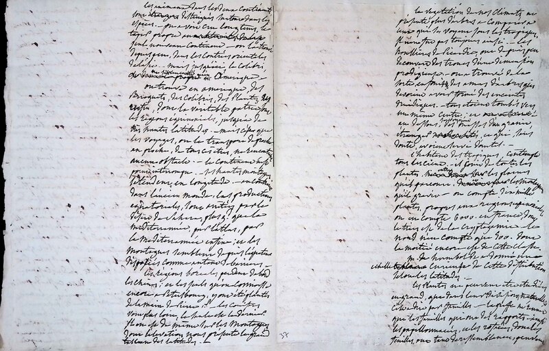 Cours privé de philosophie naturelle donné par Alexander von Humboldt ; 1820-1822