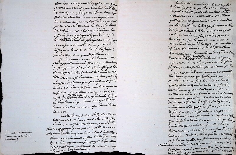 Cours privé de philosophie naturelle donné par Alexander von Humboldt ; 1820-1822