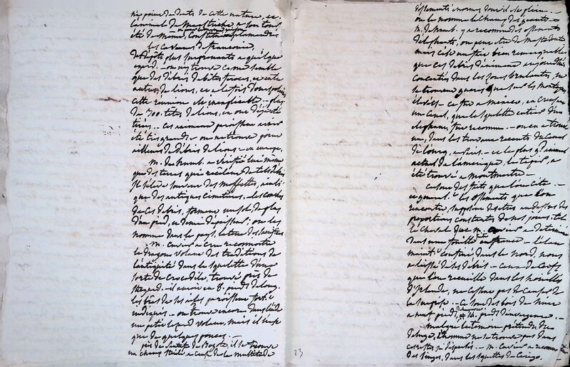 Cours privé de philosophie naturelle donné par Alexander von Humboldt ; 1820-1822