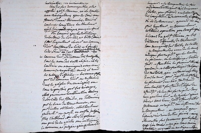 Cours privé de philosophie naturelle donné par Alexander von Humboldt ; 1820-1822